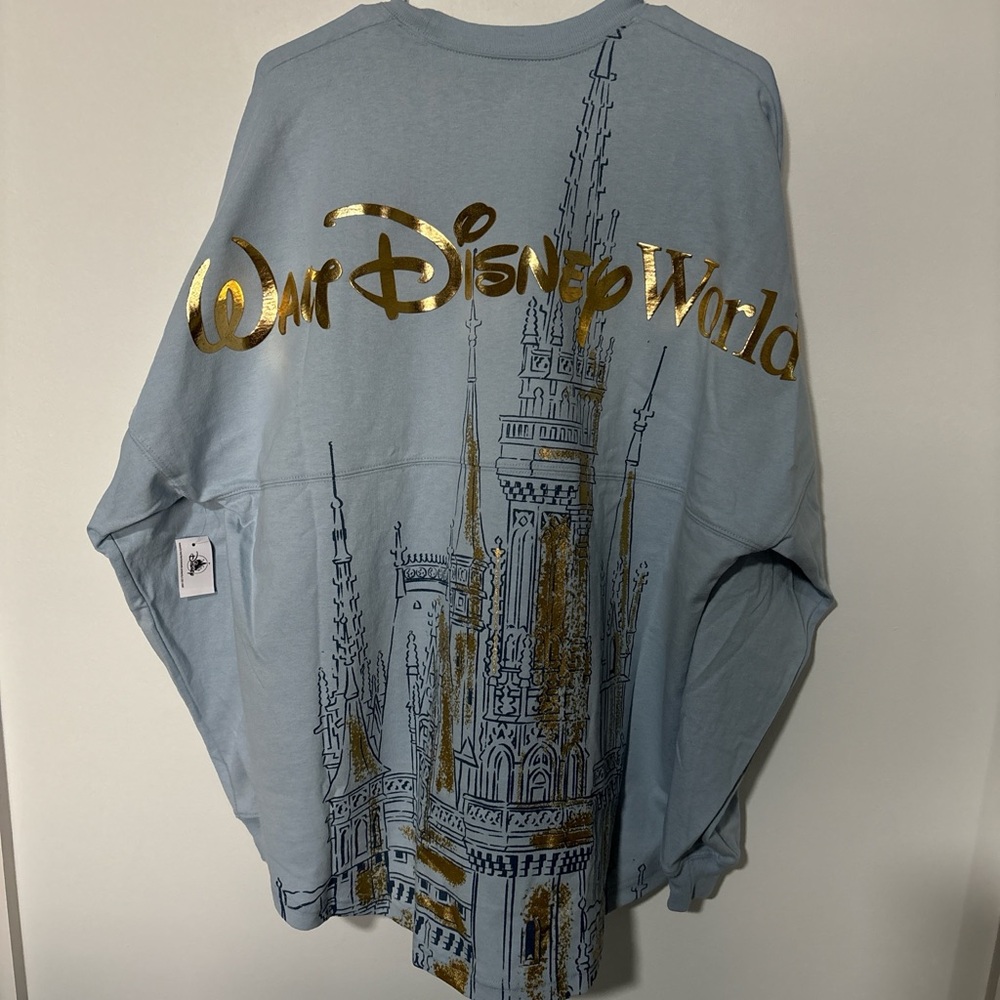 Disney Parks 2026 Blue & Gold Cinderella Castle Spirit Jersey, new with tags - Picture 2 of 6